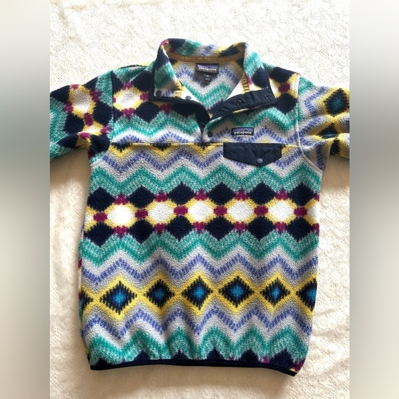 Patagonia Aztec Printed Snap T fleece rare size XS